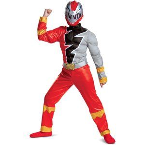 NWT Kids Power Rangers Dino Fury Red Ranger Costume